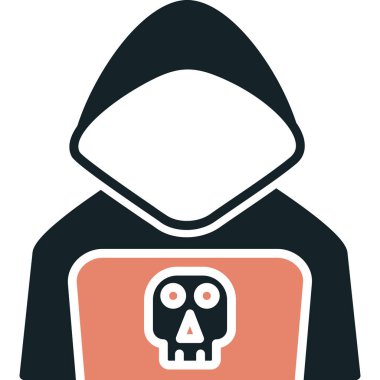 Hacker simgesi, vektör illüstrasyonu