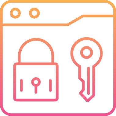 Anahtar simgesi vektör illüstrasyonu