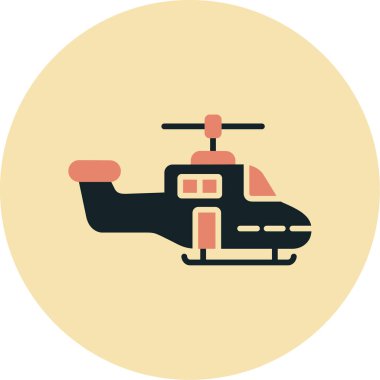 Helikopter. Web simgesi basit illüstrasyon