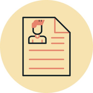 Belge. Web simgesi basit illüstrasyon