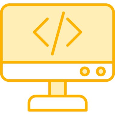 Bilgisayar. Web simgesi basit illüstrasyon