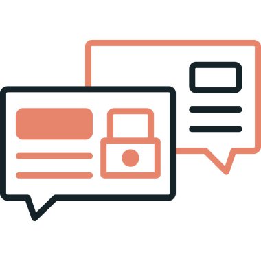 Konuş. Web simgesi basit illüstrasyon