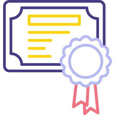 diploma. Web simgesi basit illüstrasyon