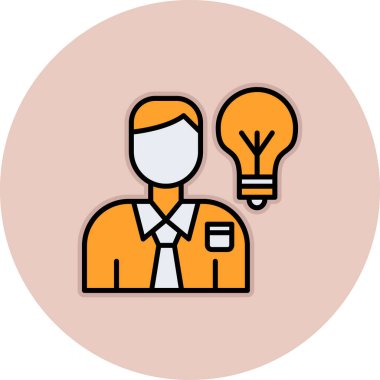 Bir iş adamı simgesinin vektör çizimi