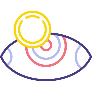 Göz. Web simgesi basit illüstrasyon