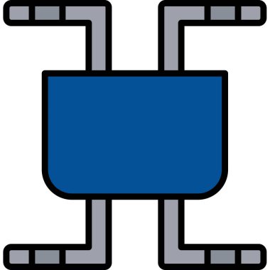 Elektronik elektronik simgesi - taslak biçimi