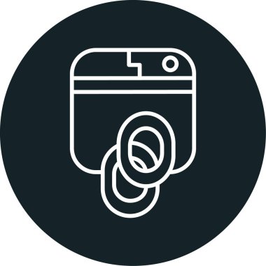 Kamera simgesi. Web için kamera vektör simgelerinin basit illüstrasyonu