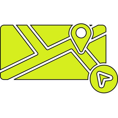 Harita işaretleyici simgesi. İnce çizgi tasarımı. vektör illüstrasyonu