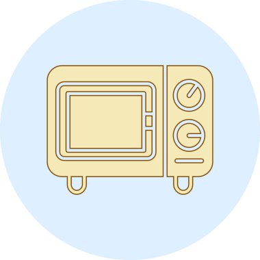 Mikrodalga simgesi. Vektör çizim