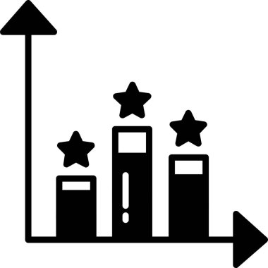 iş grafiği simgesi ana hat biçiminde