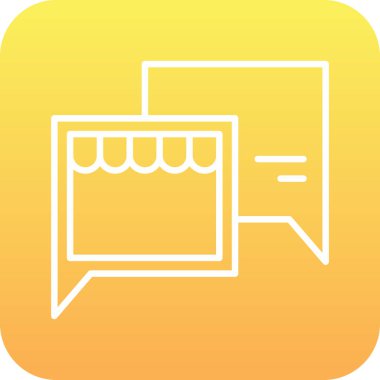 İleti ikonu, vektör illüstrasyonu