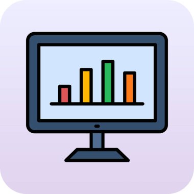 Soyut arkaplanda grafik simgesi izole edildi