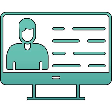 Dizüstü bilgisayarı ve tablet vektör çizimi olan adam