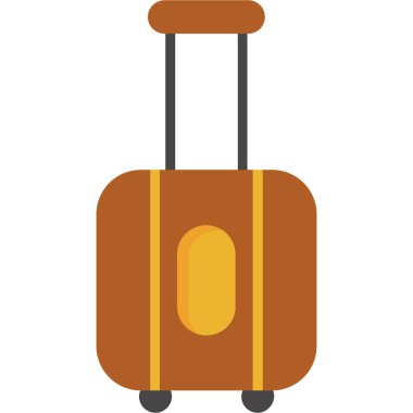 bavul ikonu vektör illüstrasyonu