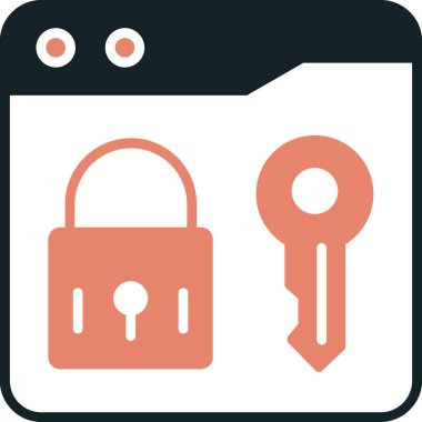 Vektör simgesini aç. biçim iki renkli düz sembol, düz mavi renkler, yuvarlak açılar, beyaz arkaplan