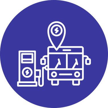 bus simgesi vektör illüstrasyonu