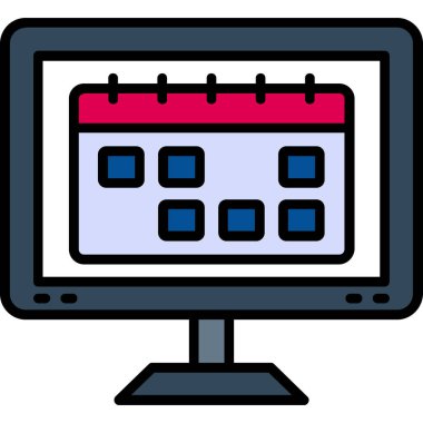 bilgisayar ekranı web simgesi basit illüstrasyon