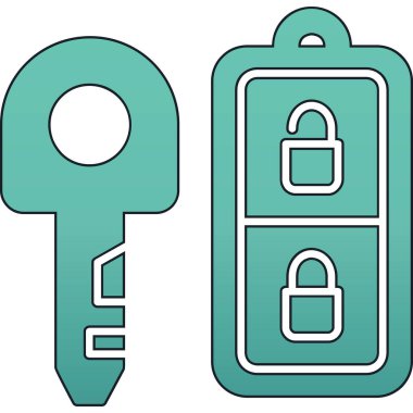 anahtar simgesi renk ana hatlarını ayarla