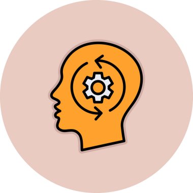 İnsan beyni. Vektör çizim