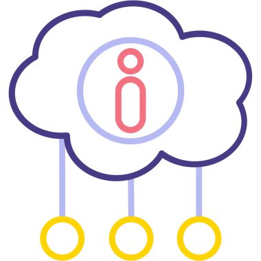 bulut simgesi, vektör illüstrasyonu