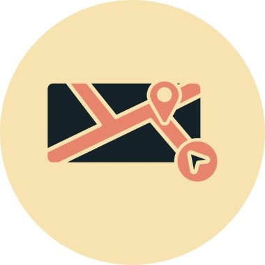 konum simgesi, vektör çizimi