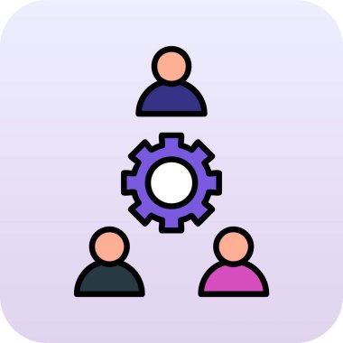 Ekip çalışması simge vektör çizim