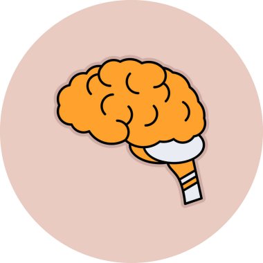 beyin ikonu vektör illüstrasyonu