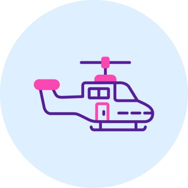 Helikopter. Web simgesi basit illüstrasyon