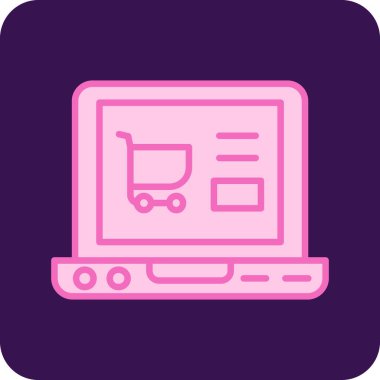 Alışveriş. Web simgesi basit illüstrasyon