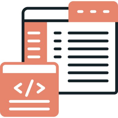 Web geliştirme simgesini ana hat biçiminde kodlamak