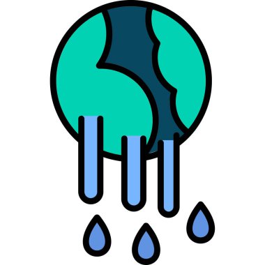 Toprak günü ikonu. Yeryüzü gezegen vektör simgesi düz izole