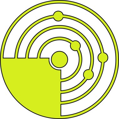 Outline biçiminde cd dvd disk simgesi