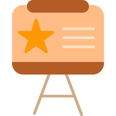 iş düz vektör simgesi