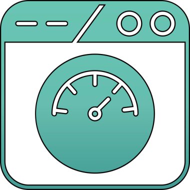 Araba hız göstergesi simgesi. Web için araba hız göstergesi vektör simgesinin özeti