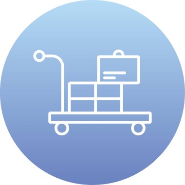 Alışveriş arabası simgesi, illüstrasyon vektör