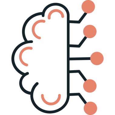 Bulut. Web simgesi basit illüstrasyon