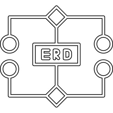 Dekoratif süs simgesinin vektör çizimi