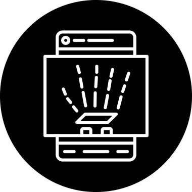 Yazıcı. Web simgesi basit illüstrasyon