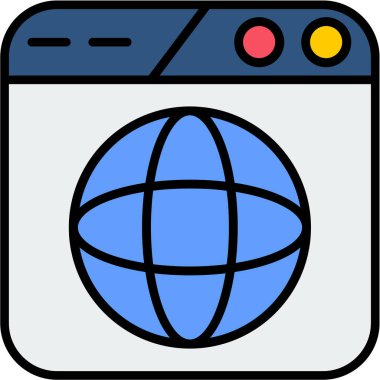 İş ve vektör illüstrasyonu için web simgesi