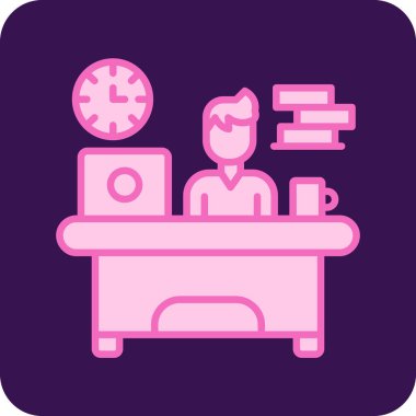 Dizüstü bilgisayarı olan bir adamın vektör çizimi