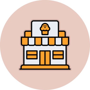 dükkan simgesi vektör illüstrasyonu