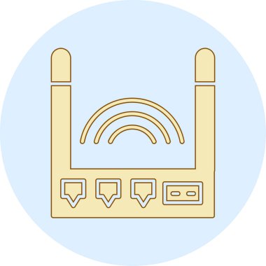 Wifi simgesi, vektör illüstrasyonu