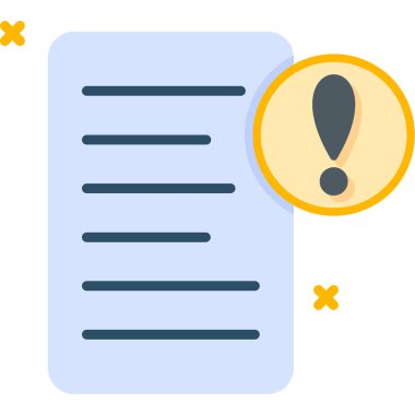 İşaret simgesi ve düz tasarım içeren kontrol listesi