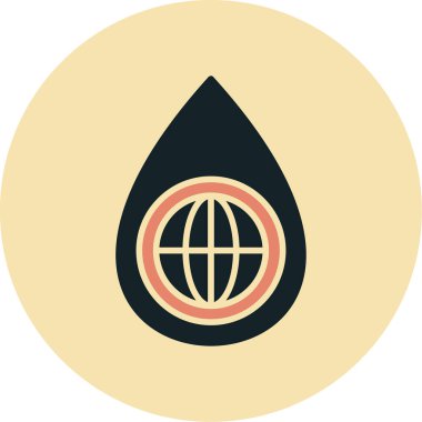 küresel ağ simgesi. Renk doldurma tasarımı ile düzenlenebilir kalın taslak. vektör illüstrasyonu.