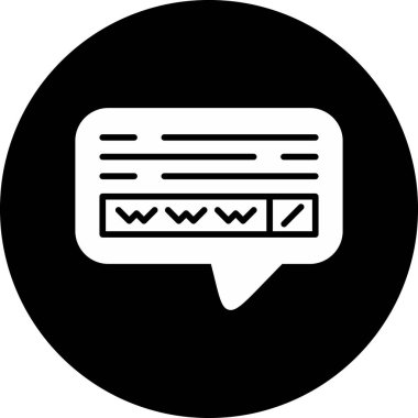 Tarayıcı. Web simgesi basit illüstrasyon