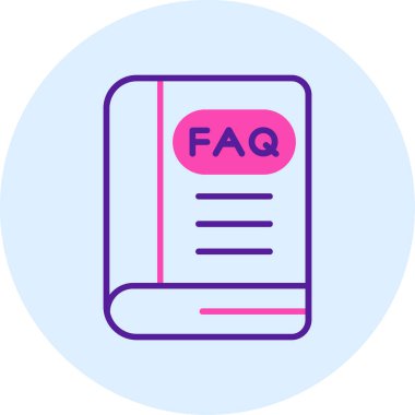 Bir faq simgesi tasarımının vektör çizimi