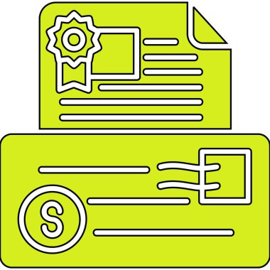 belge simgesi vektör illüstrasyonu