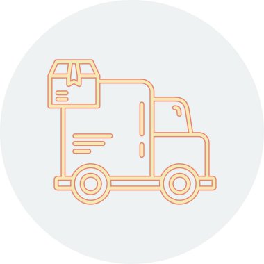 Kamyon simgesi. Kamyon vektör simgesi web için basit örnek