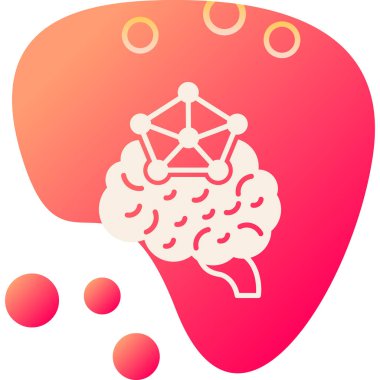 Beyin simgesinin vektör illüstrasyonu