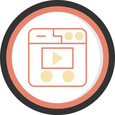 Bir kameranın vektör illüstrasyonu